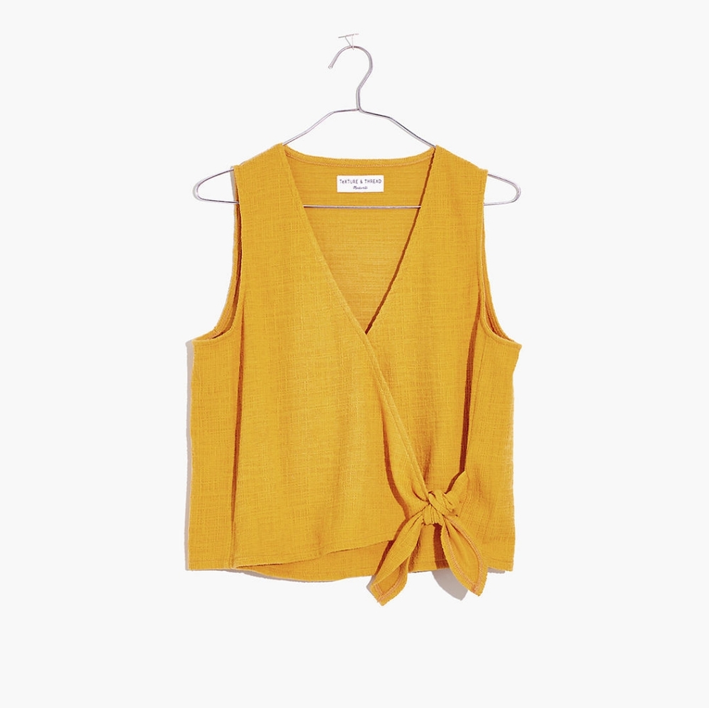 Madewell Gold Wrap Tank | L
